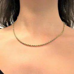 Collier Maille Corde Or jaune