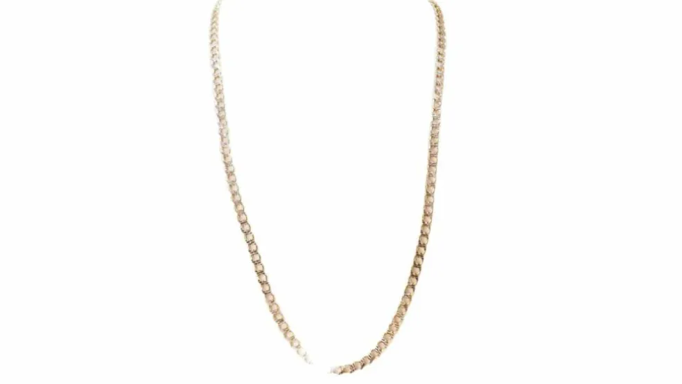 Collier maille fantaisie en or jaune