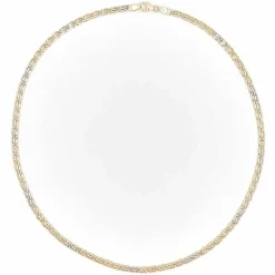 Collier Maille fantaisie Or jaune, Or blanc