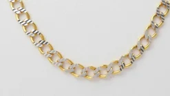 Collier maille fantaisie en or jaune