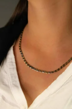 Collier Maille fantaisie Or jaune, Or blanc