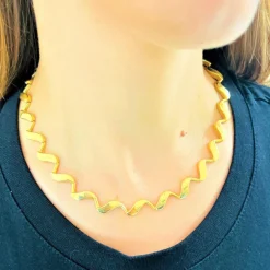 Collier maille Fantaisie Or jaune