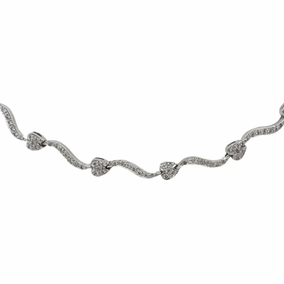 Collier Maille fantaisie Or blanc Diamant