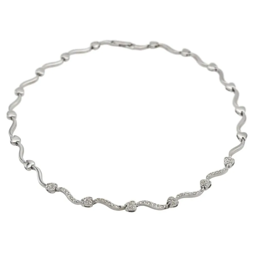 Collier Maille fantaisie Or blanc Diamant