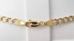 Collier maille fantaisie en or jaune