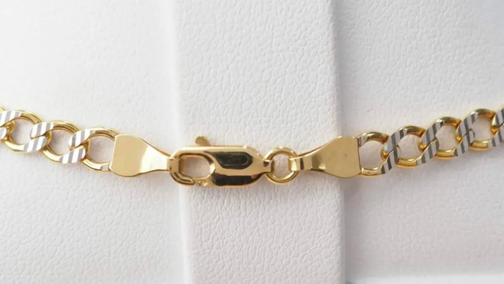 Collier maille fantaisie en or jaune