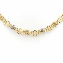 Collier Maille fantaisie Or jaune, Or blanc