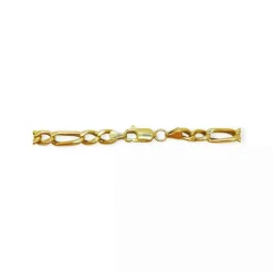Collier maille figaro or jaune