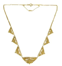 Collier maille filigrane or jaune