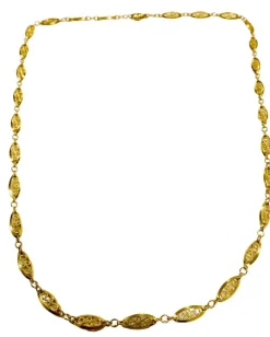 COLLIER MAILLE FILIGRANE OR JAUNE