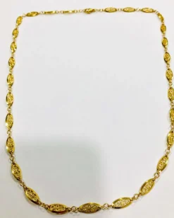 COLLIER MAILLE FILIGRANE OR JAUNE