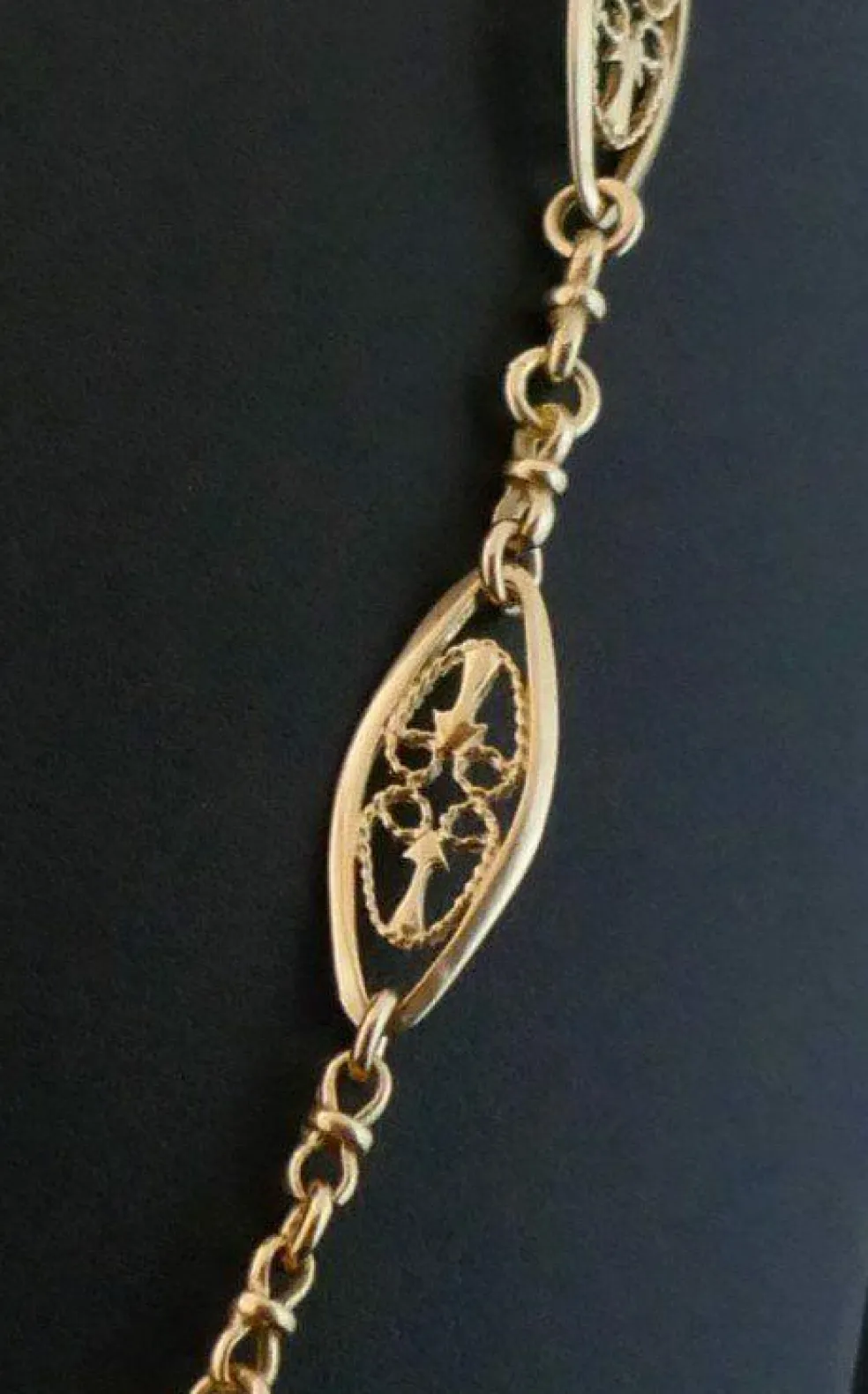 Collier Maille Filigrane en Or Jaune