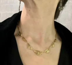 Collier maille filigrane or jaune
