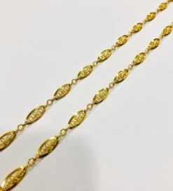COLLIER MAILLE FILIGRANE OR JAUNE