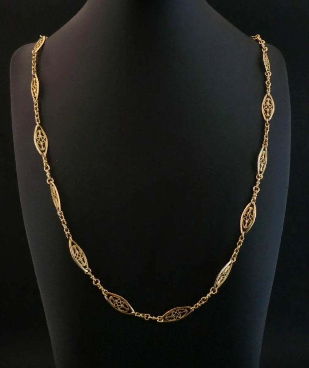 Collier Maille Filigrane en Or Jaune