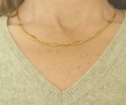Collier Maille Filigrane en Or Jaune