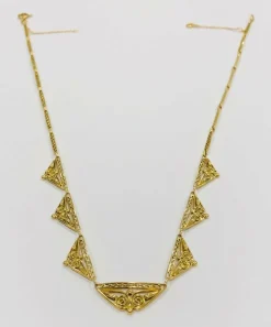 Collier maille filigrane or jaune