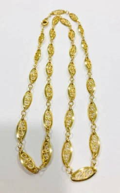 COLLIER MAILLE FILIGRANE OR JAUNE