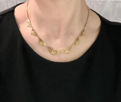 Collier maille filigrane or jaune