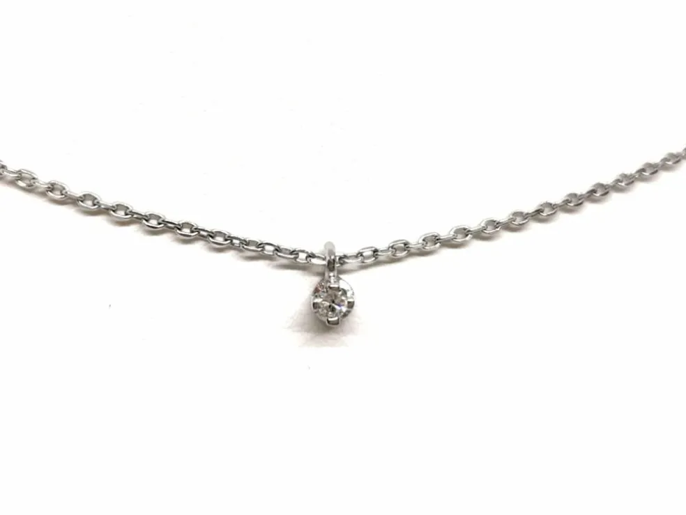 Collier Maille forçat Or blanc Diamant