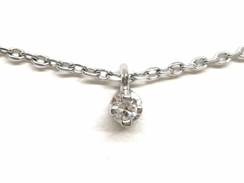 Collier Maille forçat Or blanc Diamant