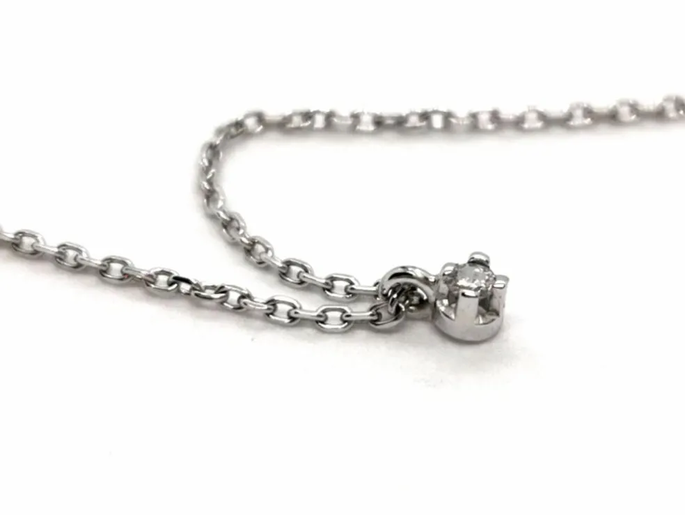 Collier Maille forçat Or blanc Diamant