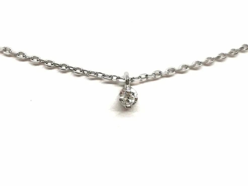Collier Maille forçat Or blanc Diamant
