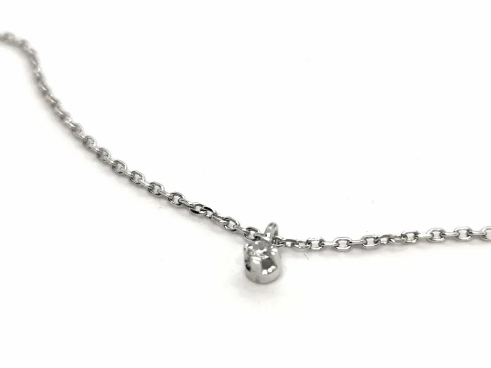 Collier Maille forçat Or blanc Diamant