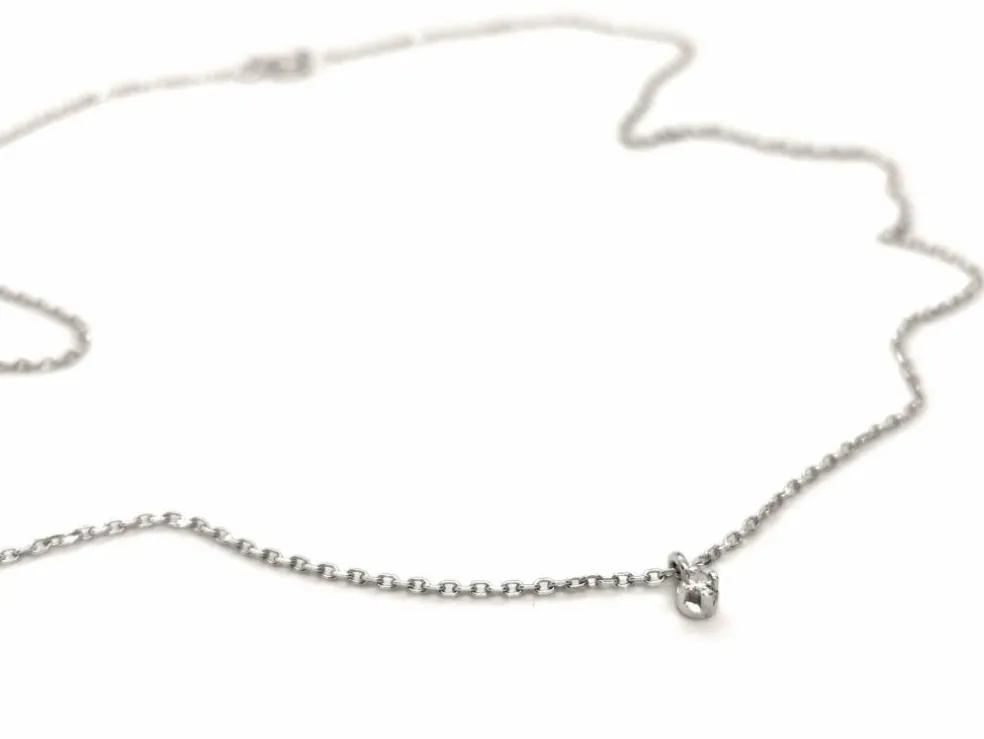 Collier Maille forçat Or blanc Diamant