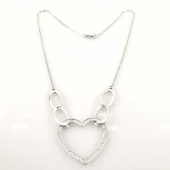 Collier maille forçat, or et diamants