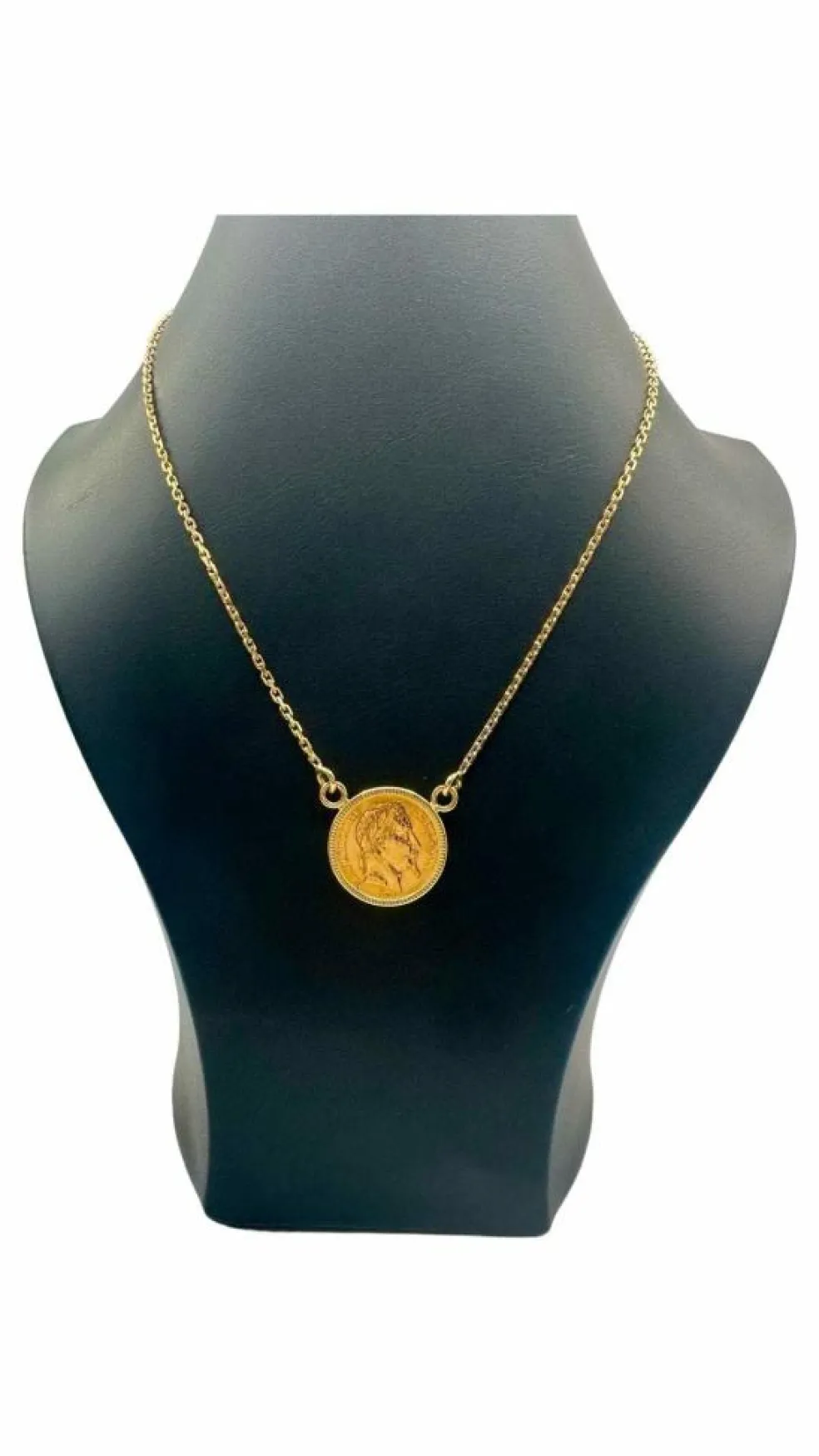 Collier maille forçat pièce de 20 francs Napoléon