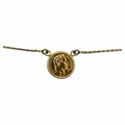 Collier maille forçat pièce de 20 francs Napoléon