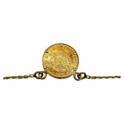 Collier maille forçat pièce de 20 francs Napoléon
