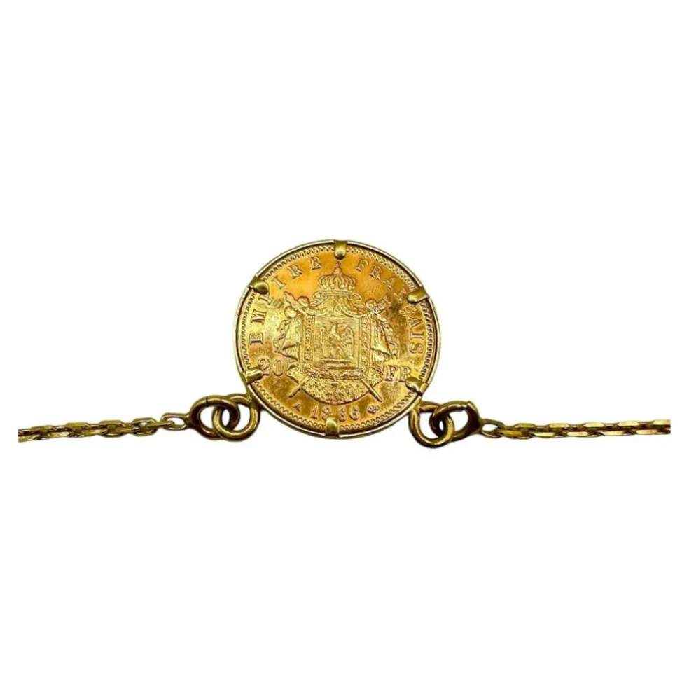 Collier maille forçat pièce de 20 francs Napoléon