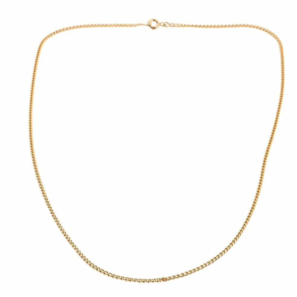 Collier maille Gourmette or jaune
