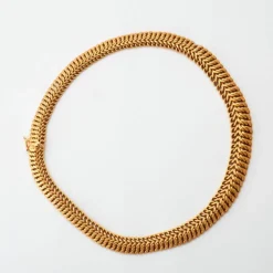 Collier maille gourmette en or