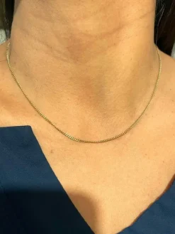 Collier maille gourmette or jaune
