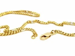 Collier Maille gourmette Or jaune Diamant