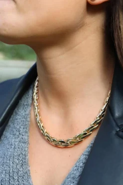 Collier Maille haricot Or jaune