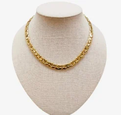 COLLIER MAILLE HARICOT OR JAUNE
