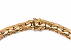 COLLIER MAILLE HARICOT OR JAUNE