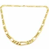 Collier maille intercalé chute or jaune