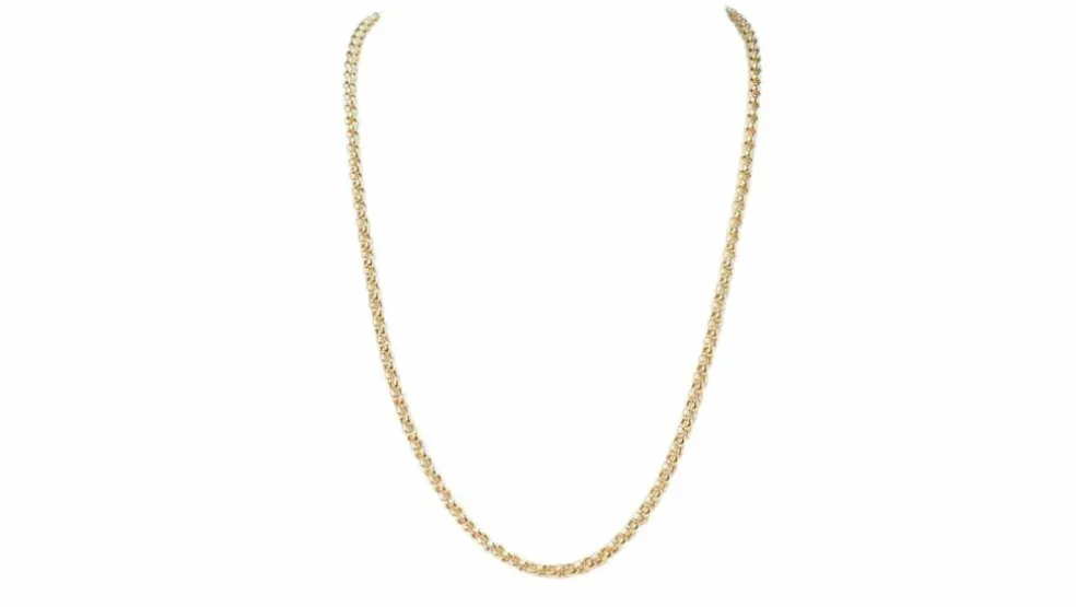 Collier maille jaseron en or jaune