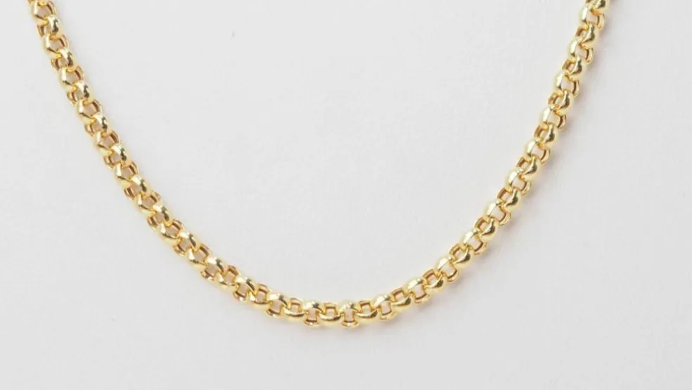 Collier maille jaseron en or jaune