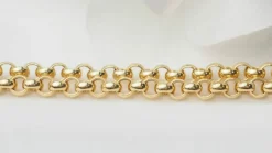 Collier maille jaseron en or jaune