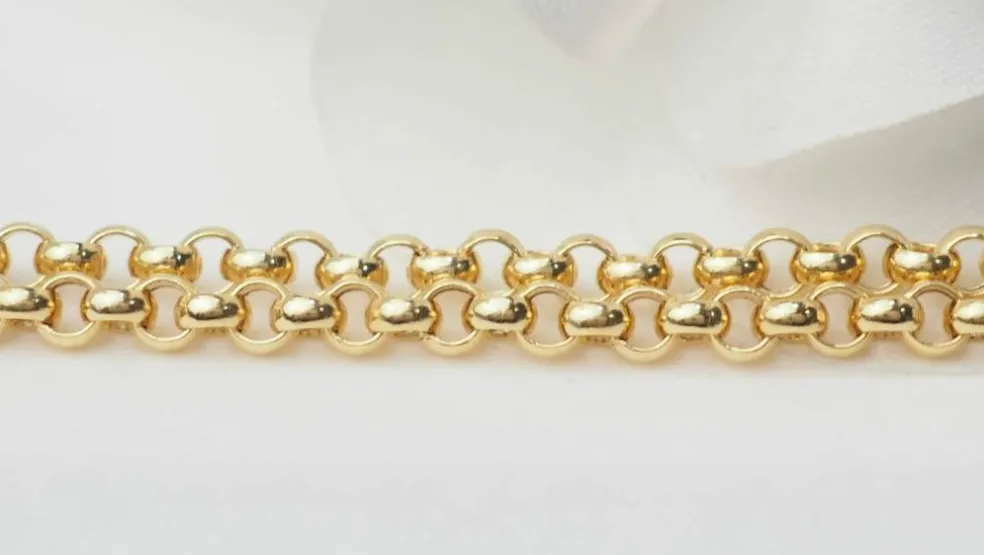 Collier maille jaseron en or jaune