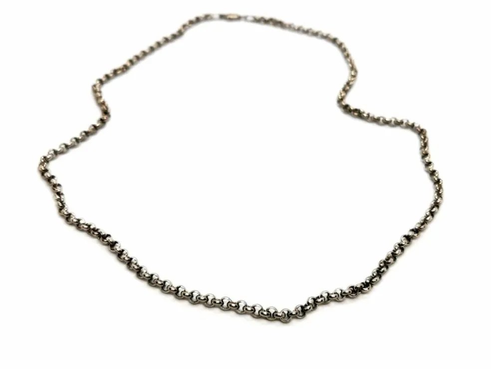 Collier Maille jaseron Or blanc
