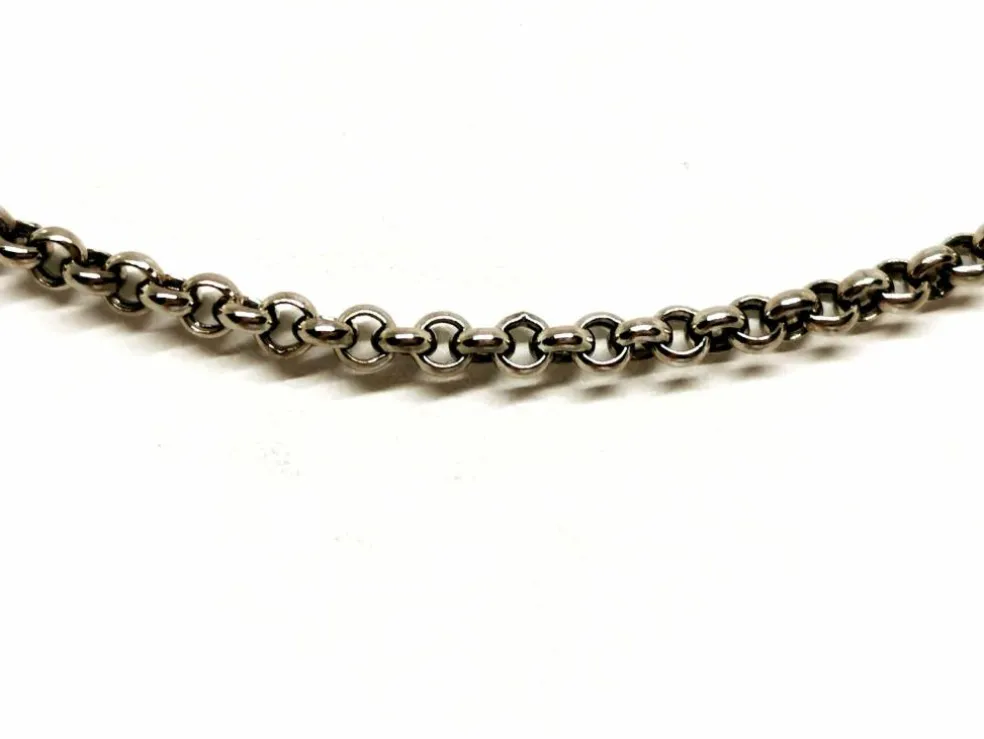 Collier Maille jaseron Or blanc