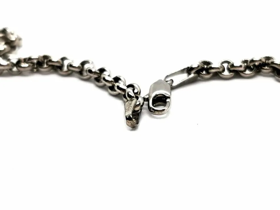 Collier Maille jaseron Or blanc