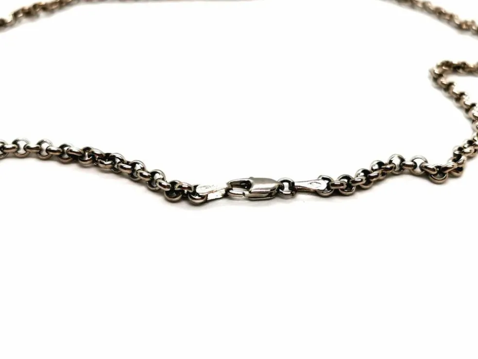 Collier Maille jaseron Or blanc